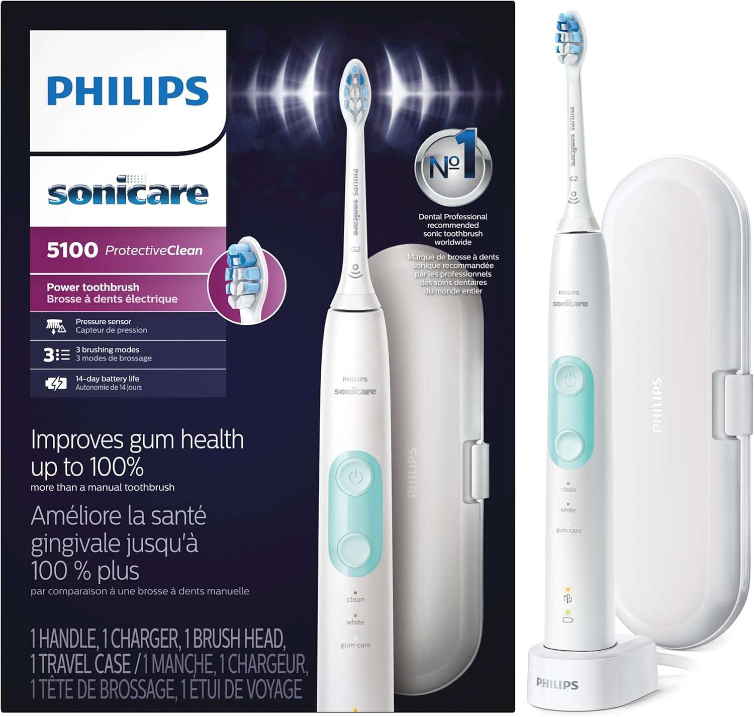 Philips Sonicare ProtectiveClean 5100 Toothbrush White