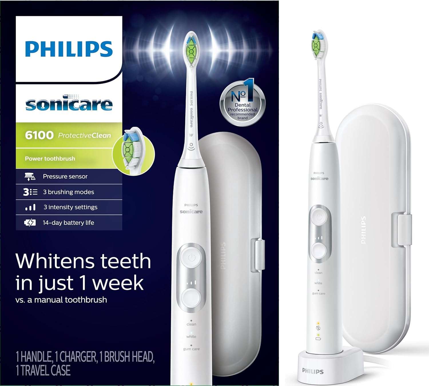 Philips Sonicare ProtectiveClean 6100 Toothbrush White