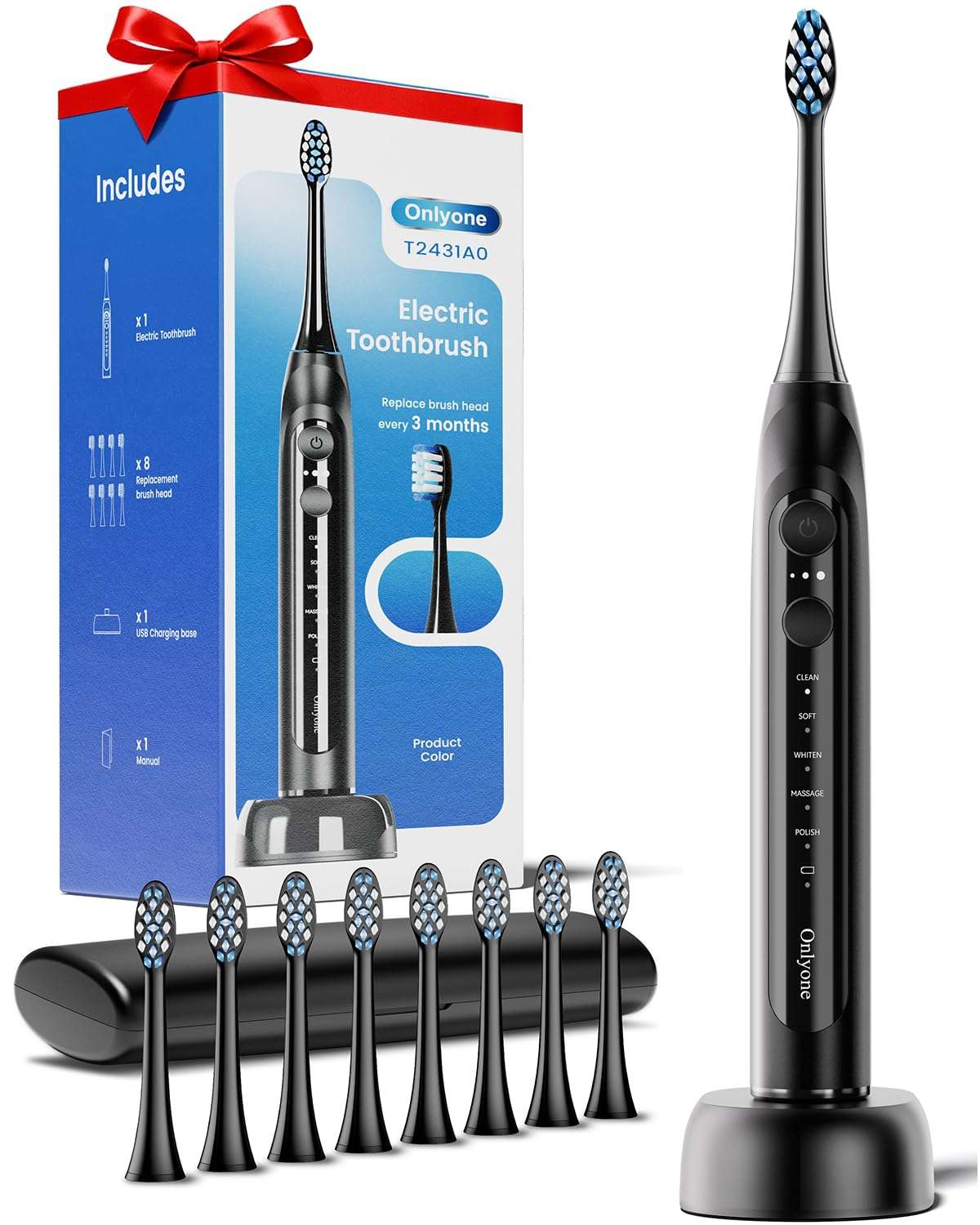 Onlyone Ultrasonic Electric Toothbrush Adults Wireless