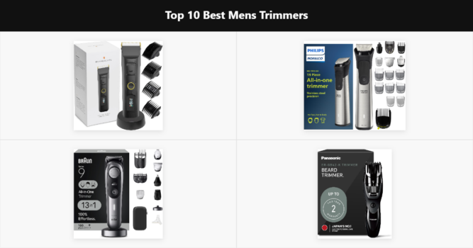 Top 10 Best Mens Trimmers